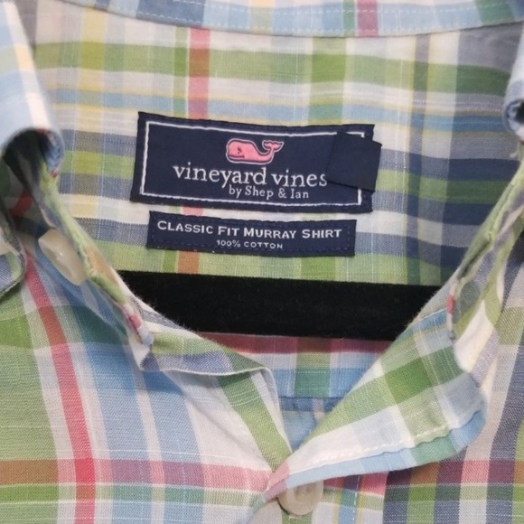 Vineyard Vines Classic Fit Madras Murray Shirt - Picture 3 of 5